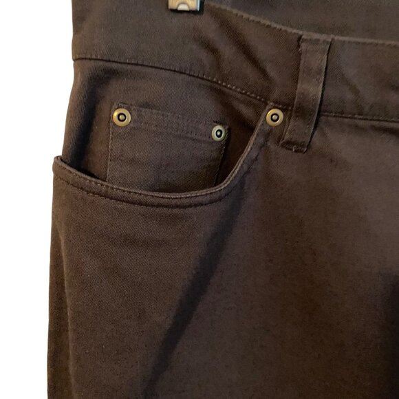 FDJ French Dressing Jeans‎ Olivia Flare Straight Brown Women Plus Size 16 Petite - Picture 9 of 10